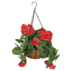 Meilleur prix 🥰 Ligne Déco Fleurs Artificielles Et Bouquets Plante Verte Artificielle Suspendue Géraniums, Pot Coco, H.35cm 🎁