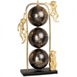 Coupon ✨ Maisons Du Monde Statuette Trio Globes Et Singes Noirs Et Dorés 🎁