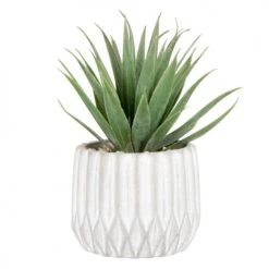 Meilleure affaire ✨ Maisons Du Monde Fleurs Artificielles Et Bouquets Succulente Artificielle Et Pot En Ciment Gris 😀