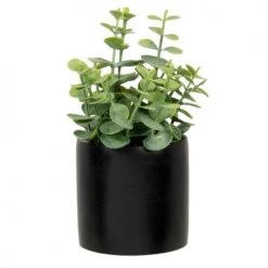 Meilleure vente 💯 Maisons Du Monde Fleurs Artificielles Et Bouquets Succulente Artificielle Verte Et Pot Noir 💯