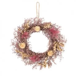 De gros ✔️ Maisons Du Monde Suspension Ronde Fleurs Séchées Rouges - Lot De 2 👍