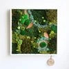 Coupon ⌛ Origine Atelier Floral Fleurs Séchées Tableau Végétal Carré Forêt Vue Du Ciel 40x40cm 👏