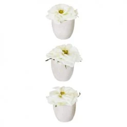 Bon marché 💯 Sia Deco Décoration De Jardin Trio De Roses En Pot En Céramique 🛒